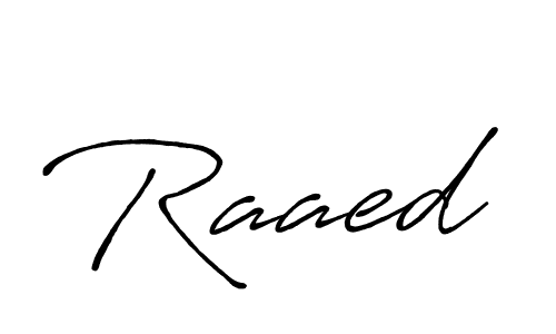 Make a beautiful signature design for name Raaed. With this signature (Antro_Vectra_Bolder) style, you can create a handwritten signature for free. Raaed signature style 7 images and pictures png