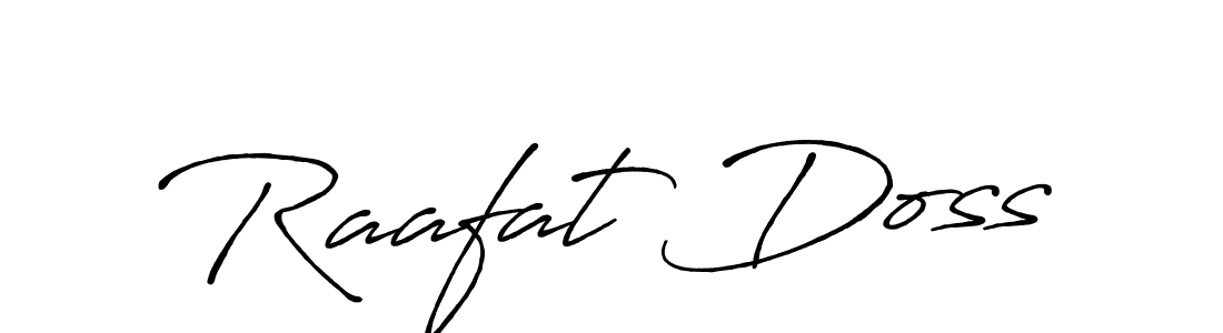 Make a beautiful signature design for name Raafat Doss. With this signature (Antro_Vectra_Bolder) style, you can create a handwritten signature for free. Raafat Doss signature style 7 images and pictures png
