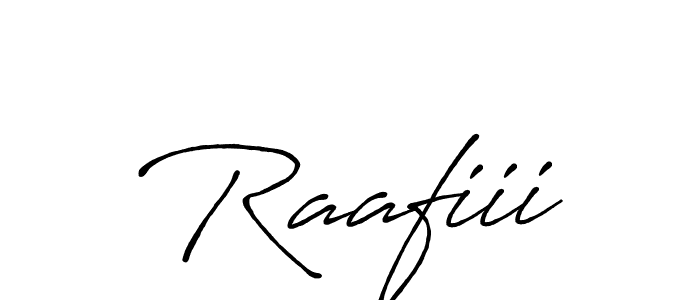 Make a beautiful signature design for name Raafiii. With this signature (Antro_Vectra_Bolder) style, you can create a handwritten signature for free. Raafiii signature style 7 images and pictures png