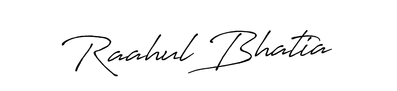 Design your own signature with our free online signature maker. With this signature software, you can create a handwritten (Antro_Vectra_Bolder) signature for name Raahul Bhatia. Raahul Bhatia signature style 7 images and pictures png