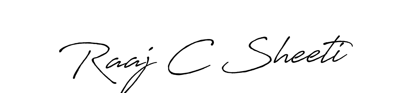 Make a beautiful signature design for name Raaj C Sheeti. With this signature (Antro_Vectra_Bolder) style, you can create a handwritten signature for free. Raaj C Sheeti signature style 7 images and pictures png