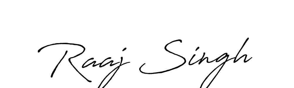 Make a beautiful signature design for name Raaj Singh. With this signature (Antro_Vectra_Bolder) style, you can create a handwritten signature for free. Raaj Singh signature style 7 images and pictures png