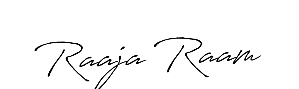 How to make Raaja Raam name signature. Use Antro_Vectra_Bolder style for creating short signs online. This is the latest handwritten sign. Raaja Raam signature style 7 images and pictures png