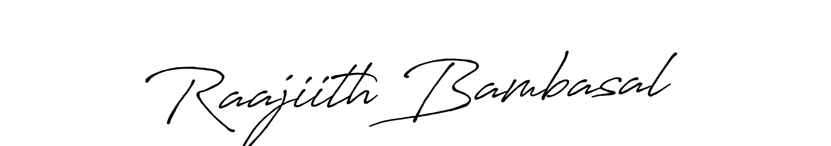 Design your own signature with our free online signature maker. With this signature software, you can create a handwritten (Antro_Vectra_Bolder) signature for name Raajiith Bambasal. Raajiith Bambasal signature style 7 images and pictures png