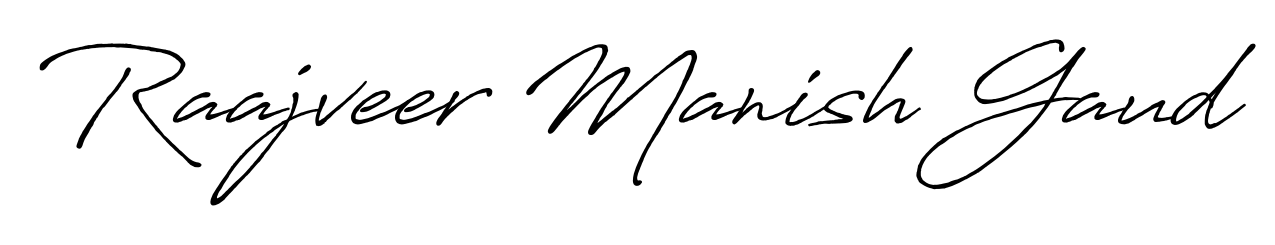 Elevate your brand with a stunning Raajveer Manish Gaud eSignature. The Antro_Vectra_Bolder style provides a balanced, flowing aesthetic for everyday signing. Raajveer Manish Gaud signature style 7 images and pictures png
