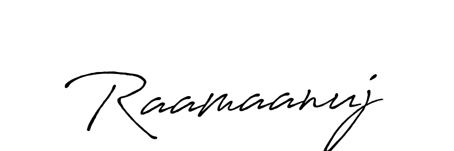 Also You can easily find your signature by using the search form. We will create Raamaanuj name handwritten signature images for you free of cost using Antro_Vectra_Bolder sign style. Raamaanuj signature style 7 images and pictures png