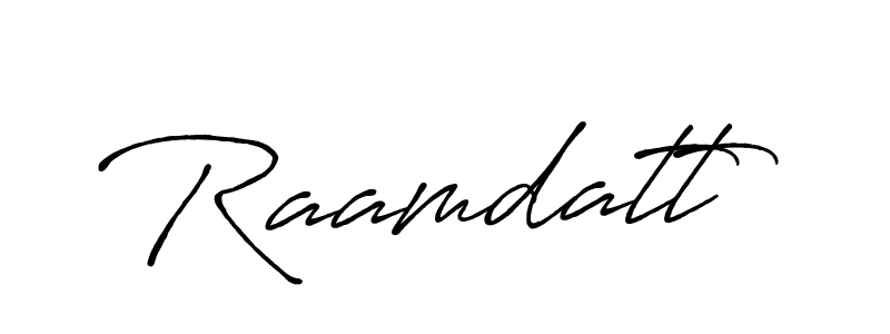 Use a signature maker to create a handwritten signature online. With this signature software, you can design (Antro_Vectra_Bolder) your own signature for name Raamdatt. Raamdatt signature style 7 images and pictures png