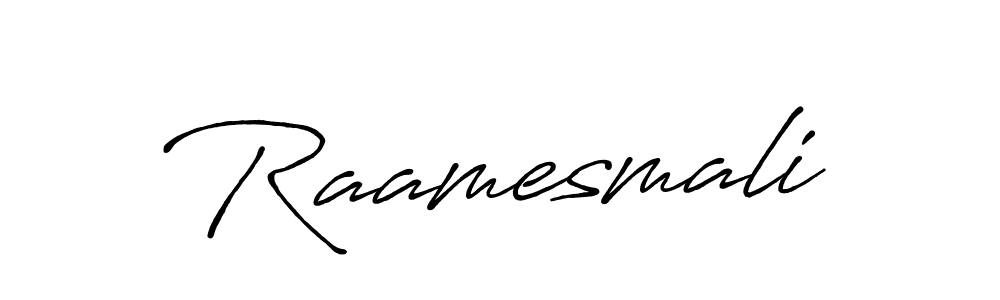 It looks lik you need a new signature style for name Raamesmali. Design unique handwritten (Antro_Vectra_Bolder) signature with our free signature maker in just a few clicks. Raamesmali signature style 7 images and pictures png