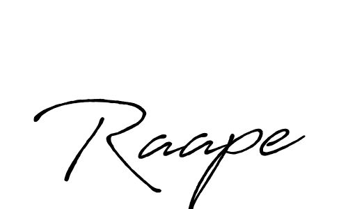 Raape stylish signature style. Best Handwritten Sign (Antro_Vectra_Bolder) for my name. Handwritten Signature Collection Ideas for my name Raape. Raape signature style 7 images and pictures png