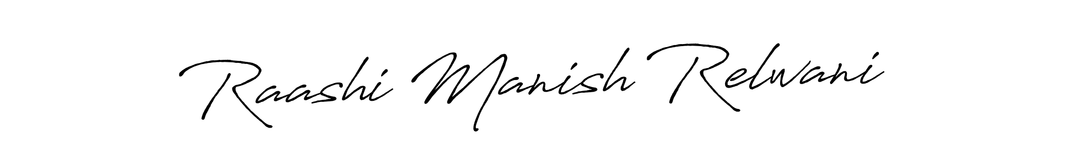 if you are searching for the best signature style for your name Raashi Manish Relwani. so please give up your signature search. here we have designed multiple signature styles  using Antro_Vectra_Bolder. Raashi Manish Relwani signature style 7 images and pictures png