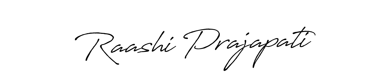 Raashi Prajapati stylish signature style. Best Handwritten Sign (Antro_Vectra_Bolder) for my name. Handwritten Signature Collection Ideas for my name Raashi Prajapati. Raashi Prajapati signature style 7 images and pictures png