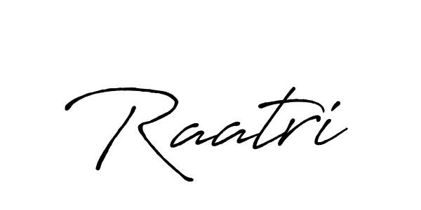 Create a beautiful signature design for name Raatri. With this signature (Antro_Vectra_Bolder) fonts, you can make a handwritten signature for free. Raatri signature style 7 images and pictures png