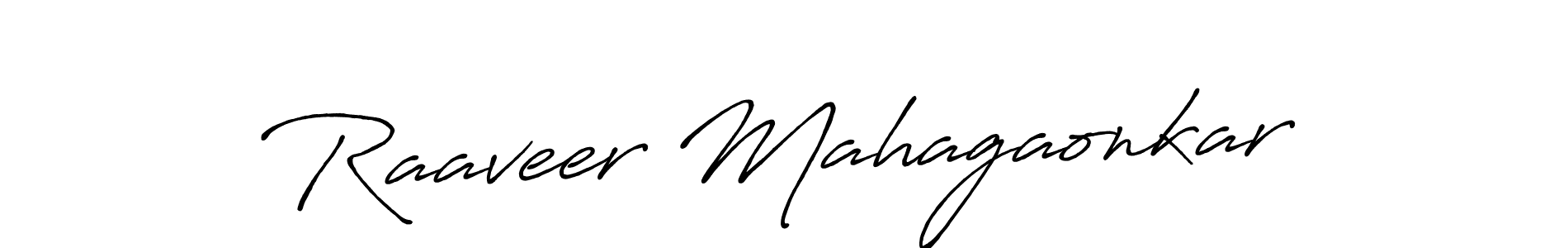 This is the best signature style for the Raaveer Mahagaonkar name. Also you like these signature font (Antro_Vectra_Bolder). Mix name signature. Raaveer Mahagaonkar signature style 7 images and pictures png