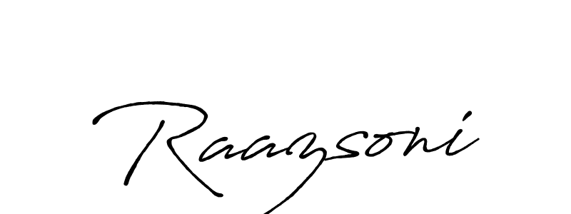 Also we have Raazsoni name is the best signature style. Create professional handwritten signature collection using Antro_Vectra_Bolder autograph style. Raazsoni signature style 7 images and pictures png