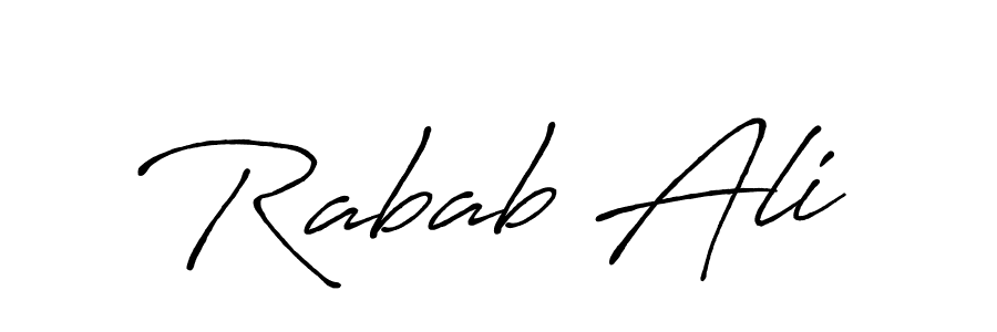 Similarly Antro_Vectra_Bolder is the best handwritten signature design. Signature creator online .You can use it as an online autograph creator for name Rabab Ali. Rabab Ali signature style 7 images and pictures png