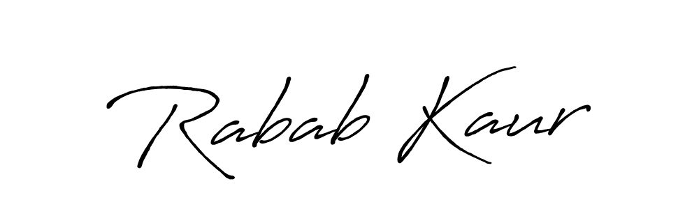 Also You can easily find your signature by using the search form. We will create Rabab Kaur name handwritten signature images for you free of cost using Antro_Vectra_Bolder sign style. Rabab Kaur signature style 7 images and pictures png