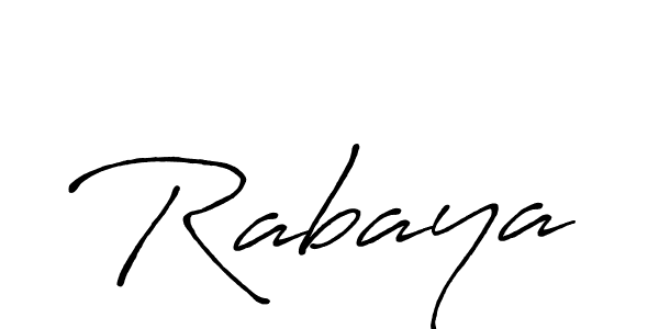 How to make Rabaya name signature. Use Antro_Vectra_Bolder style for creating short signs online. This is the latest handwritten sign. Rabaya signature style 7 images and pictures png