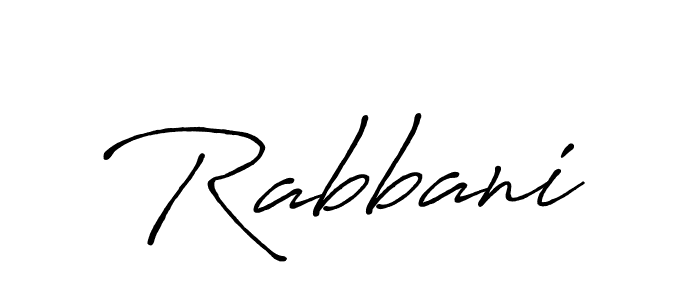 Use a signature maker to create a handwritten signature online. With this signature software, you can design (Antro_Vectra_Bolder) your own signature for name Rabbani. Rabbani signature style 7 images and pictures png