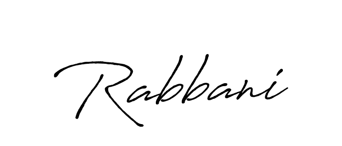 Use a signature maker to create a handwritten signature online. With this signature software, you can design (Antro_Vectra_Bolder) your own signature for name Rabbani. Rabbani signature style 7 images and pictures png