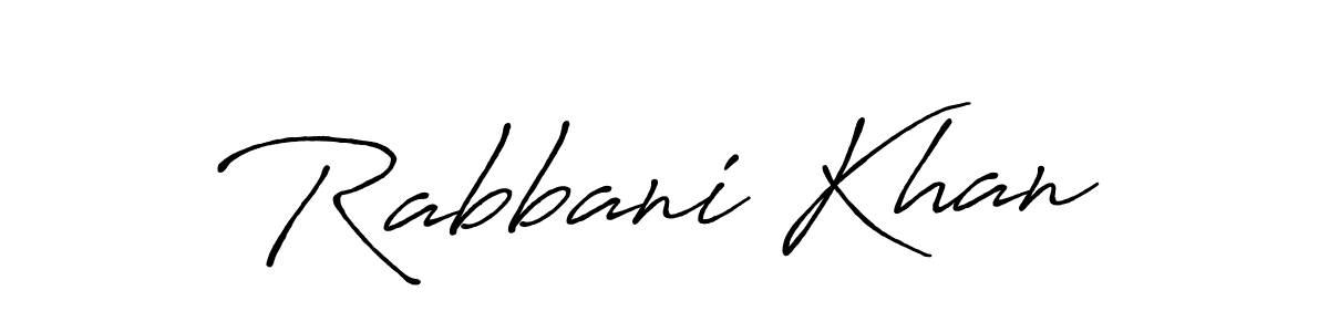 Use a signature maker to create a handwritten signature online. With this signature software, you can design (Antro_Vectra_Bolder) your own signature for name Rabbani Khan. Rabbani Khan signature style 7 images and pictures png