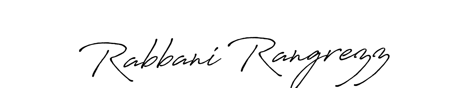 Rabbani Rangrezz stylish signature style. Best Handwritten Sign (Antro_Vectra_Bolder) for my name. Handwritten Signature Collection Ideas for my name Rabbani Rangrezz. Rabbani Rangrezz signature style 7 images and pictures png