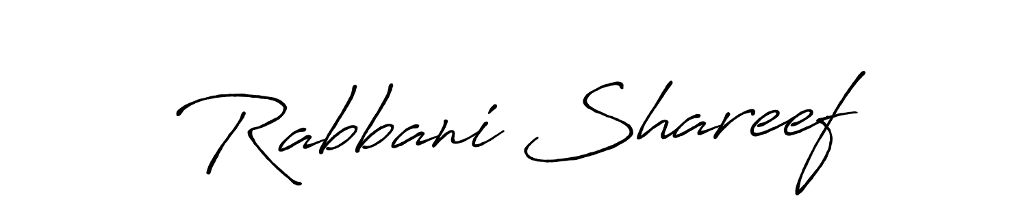Make a beautiful signature design for name Rabbani Shareef. With this signature (Antro_Vectra_Bolder) style, you can create a handwritten signature for free. Rabbani Shareef signature style 7 images and pictures png