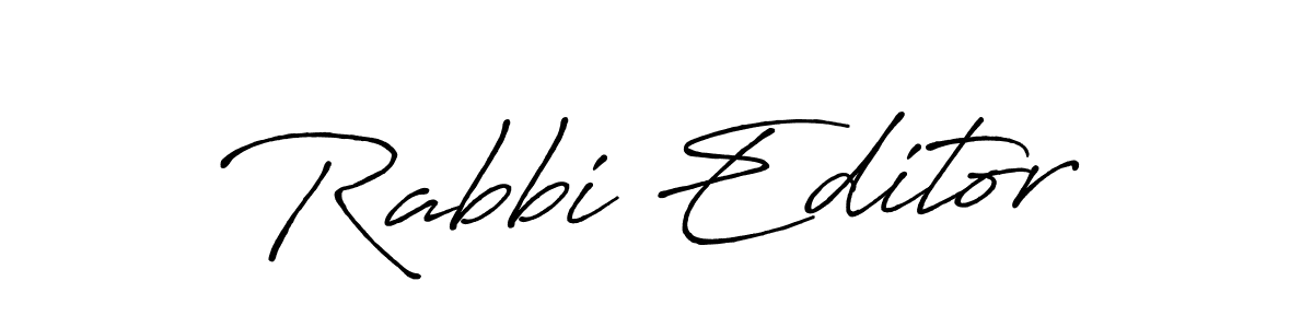 Rabbi Editor stylish signature style. Best Handwritten Sign (Antro_Vectra_Bolder) for my name. Handwritten Signature Collection Ideas for my name Rabbi Editor. Rabbi Editor signature style 7 images and pictures png