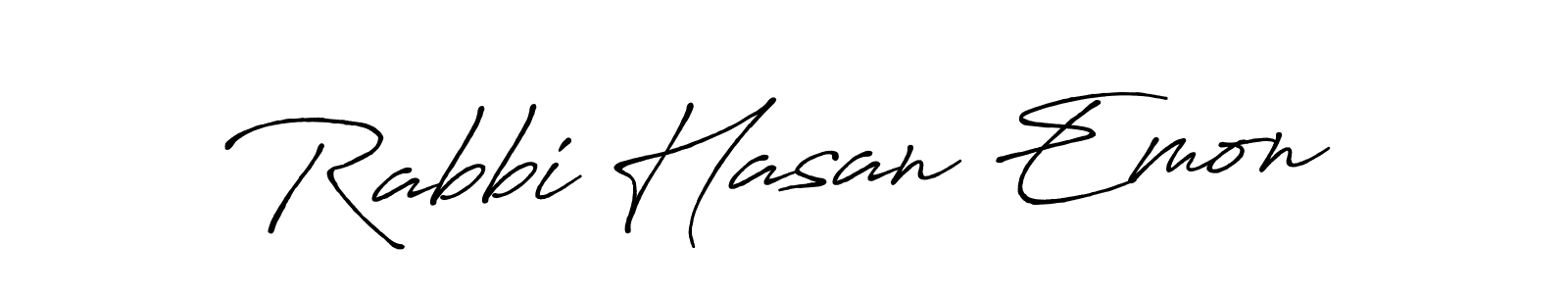 Make a beautiful signature design for name Rabbi Hasan Emon. Use this online signature maker to create a handwritten signature for free. Rabbi Hasan Emon signature style 7 images and pictures png