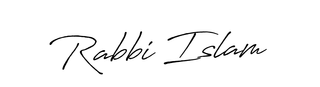 Rabbi Islam stylish signature style. Best Handwritten Sign (Antro_Vectra_Bolder) for my name. Handwritten Signature Collection Ideas for my name Rabbi Islam. Rabbi Islam signature style 7 images and pictures png