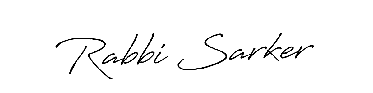 How to make Rabbi Sarker name signature. Use Antro_Vectra_Bolder style for creating short signs online. This is the latest handwritten sign. Rabbi Sarker signature style 7 images and pictures png