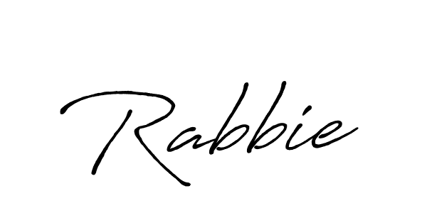 You should practise on your own different ways (Antro_Vectra_Bolder) to write your name (Rabbie) in signature. don't let someone else do it for you. Rabbie signature style 7 images and pictures png