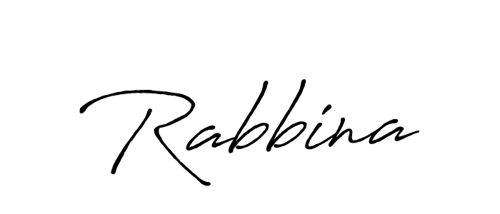 Create a beautiful signature design for name Rabbina. With this signature (Antro_Vectra_Bolder) fonts, you can make a handwritten signature for free. Rabbina signature style 7 images and pictures png