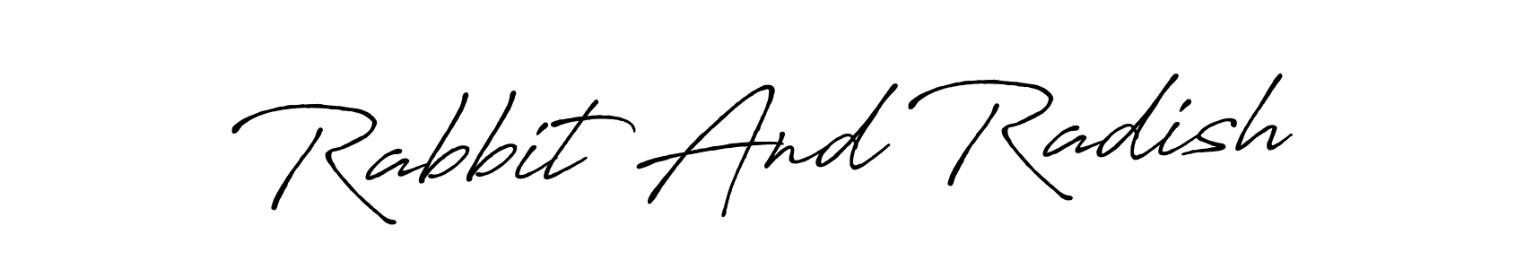 if you are searching for the best signature style for your name Rabbit And Radish. so please give up your signature search. here we have designed multiple signature styles  using Antro_Vectra_Bolder. Rabbit And Radish signature style 7 images and pictures png