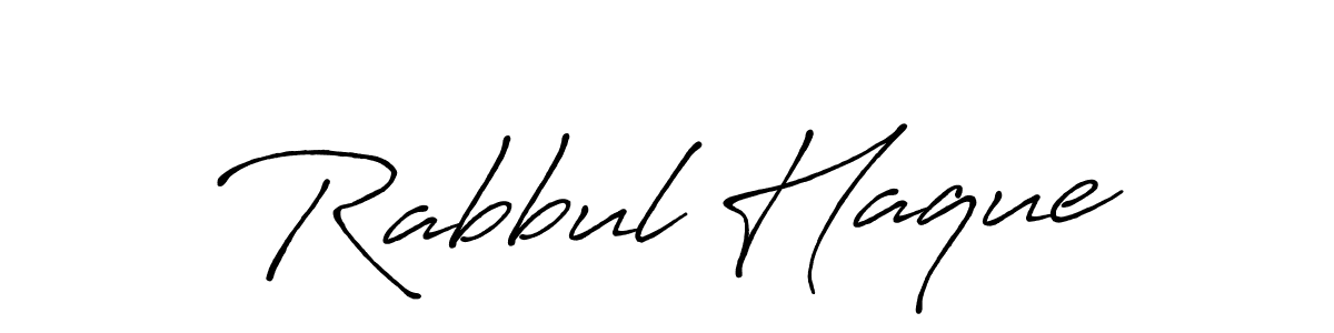 Create a beautiful signature design for name Rabbul Haque. With this signature (Antro_Vectra_Bolder) fonts, you can make a handwritten signature for free. Rabbul Haque signature style 7 images and pictures png