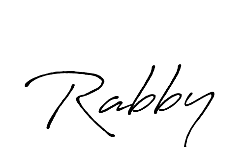 Also we have Rabby name is the best signature style. Create professional handwritten signature collection using Antro_Vectra_Bolder autograph style. Rabby signature style 7 images and pictures png