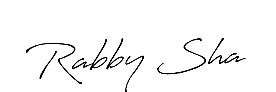How to make Rabby Sha signature? Antro_Vectra_Bolder is a professional autograph style. Create handwritten signature for Rabby Sha name. Rabby Sha signature style 7 images and pictures png