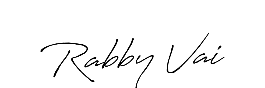Design your own signature with our free online signature maker. With this signature software, you can create a handwritten (Antro_Vectra_Bolder) signature for name Rabby Vai. Rabby Vai signature style 7 images and pictures png