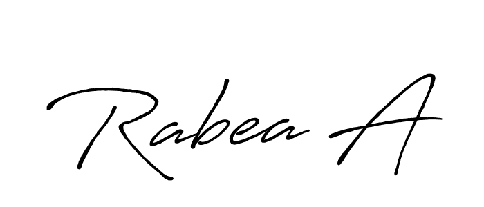 This is the best signature style for the Rabea A name. Also you like these signature font (Antro_Vectra_Bolder). Mix name signature. Rabea A signature style 7 images and pictures png