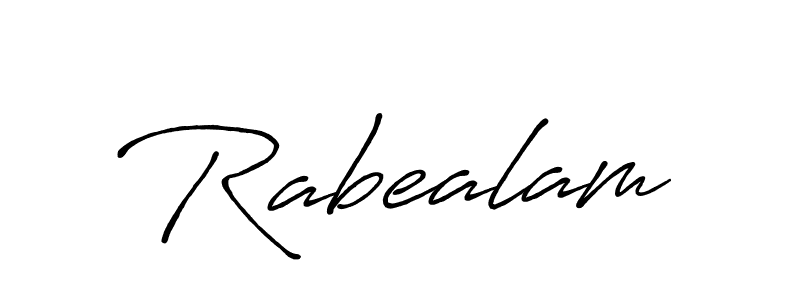 Similarly Antro_Vectra_Bolder is the best handwritten signature design. Signature creator online .You can use it as an online autograph creator for name Rabealam. Rabealam signature style 7 images and pictures png