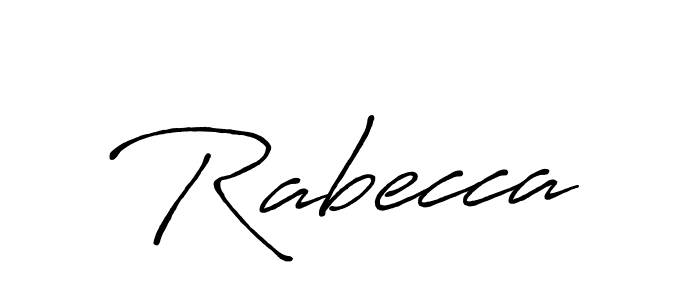 Use a signature maker to create a handwritten signature online. With this signature software, you can design (Antro_Vectra_Bolder) your own signature for name Rabecca. Rabecca signature style 7 images and pictures png