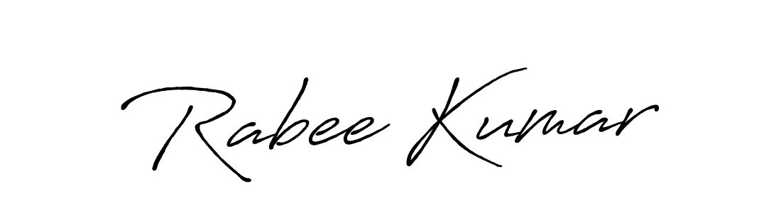 Make a short Rabee Kumar signature style. Manage your documents anywhere anytime using Antro_Vectra_Bolder. Create and add eSignatures, submit forms, share and send files easily. Rabee Kumar signature style 7 images and pictures png