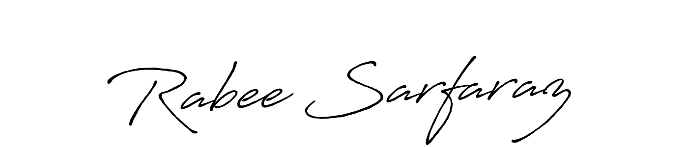 It looks lik you need a new signature style for name Rabee Sarfaraz. Design unique handwritten (Antro_Vectra_Bolder) signature with our free signature maker in just a few clicks. Rabee Sarfaraz signature style 7 images and pictures png