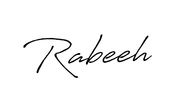 Also we have Rabeeh name is the best signature style. Create professional handwritten signature collection using Antro_Vectra_Bolder autograph style. Rabeeh signature style 7 images and pictures png