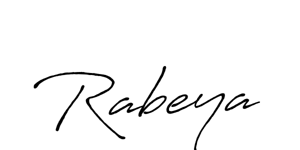 How to make Rabeya name signature. Use Antro_Vectra_Bolder style for creating short signs online. This is the latest handwritten sign. Rabeya signature style 7 images and pictures png