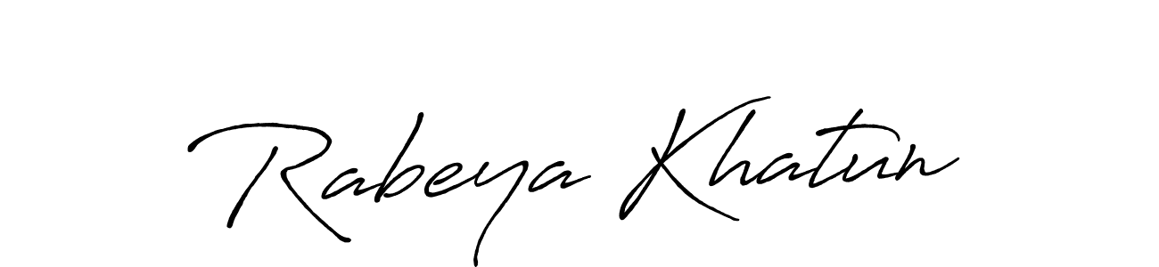 How to make Rabeya Khatun name signature. Use Antro_Vectra_Bolder style for creating short signs online. This is the latest handwritten sign. Rabeya Khatun signature style 7 images and pictures png