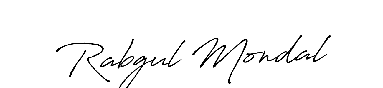 Create a beautiful signature design for name Rabgul Mondal. With this signature (Antro_Vectra_Bolder) fonts, you can make a handwritten signature for free. Rabgul Mondal signature style 7 images and pictures png
