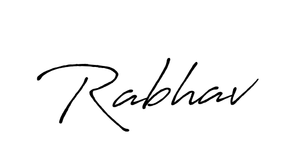 Create a beautiful signature design for name Rabhav. With this signature (Antro_Vectra_Bolder) fonts, you can make a handwritten signature for free. Rabhav signature style 7 images and pictures png