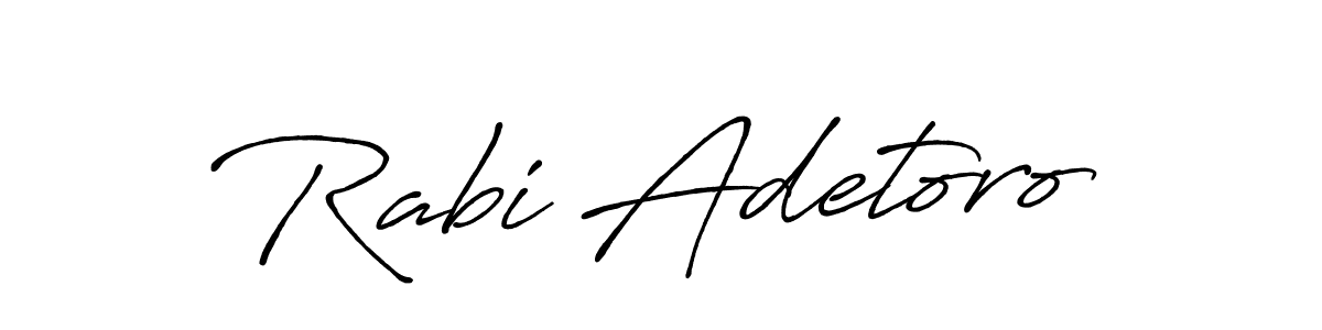 Also we have Rabi Adetoro name is the best signature style. Create professional handwritten signature collection using Antro_Vectra_Bolder autograph style. Rabi Adetoro signature style 7 images and pictures png