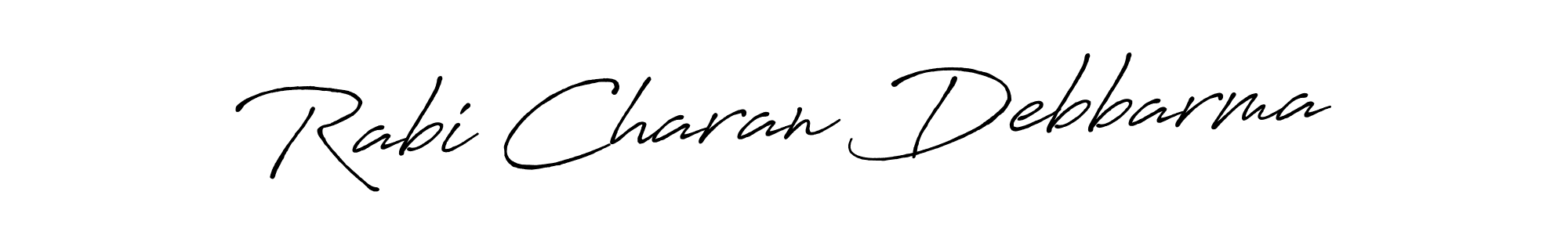 Create a beautiful signature design for name Rabi Charan Debbarma. With this signature (Antro_Vectra_Bolder) fonts, you can make a handwritten signature for free. Rabi Charan Debbarma signature style 7 images and pictures png