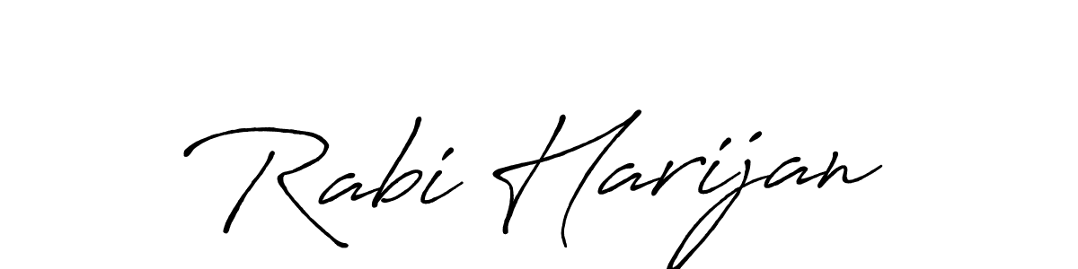 Design your own signature with our free online signature maker. With this signature software, you can create a handwritten (Antro_Vectra_Bolder) signature for name Rabi Harijan. Rabi Harijan signature style 7 images and pictures png